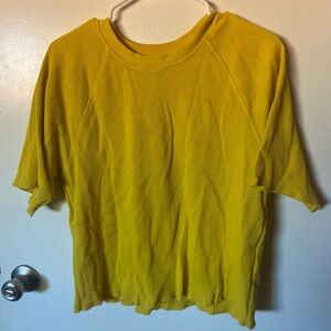 Everlane waffle knit tee, organic cotton